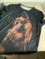 Preview: Schwarzes Rundhals-T-Shirt Größe M