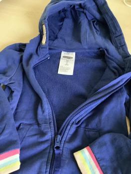 Lily & Dan Kinder-Jacke mit Regenbogen-Motiv, Blau, Größe 104