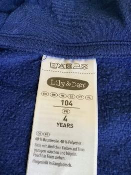 Lily & Dan Kinder-Jacke mit Regenbogen-Motiv, Blau, Größe 104