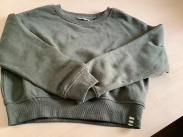 Preview: Kids Basics Sweatshirt grün meliert Größe 122/128