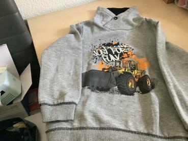Kinder Sweatshirt "Lost for Fun" mit Bagger-Print,Größe 122/128