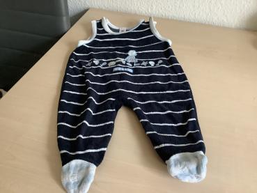 Gestreifter Baby-Overall mit maritimem Motiv Größe 62
