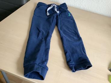 Bequeme dunkelblaue Sweatpants mit Dino-Detail Größe 110