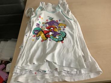 5Set Kinder-Unterhemden mit Zahlenmotiv Größe 128