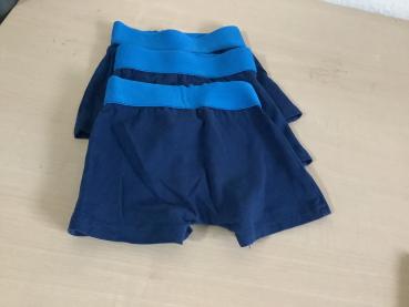 Dunkelblaue Jungenboxershorts mit blauem Bund Größe 92