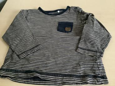 Gestreiftes Langarmshirt mit Brusttasche