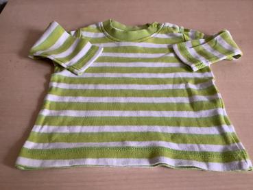 Gestreiftes Babyoberteil in Limettengrün und Weiß