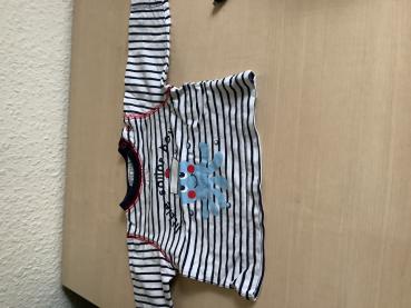 Gestreiftes Kinderoberteil mit Kraken-Motiv