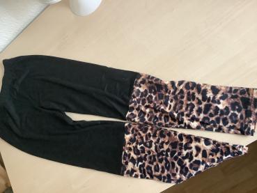 Leggings mit Leopardenmuster und schwarzem Bund gr.146/152