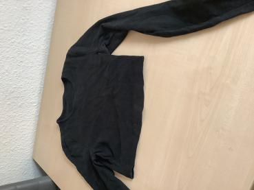 Damen Schwarzes Langarmshirt mit Rundhalsausschnitt
