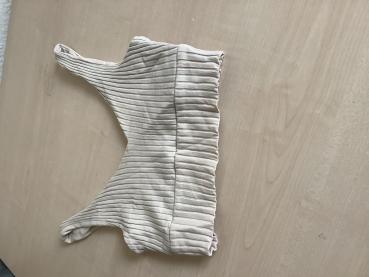 Damen-Beige Rippen-Top mit schmalen Trägern