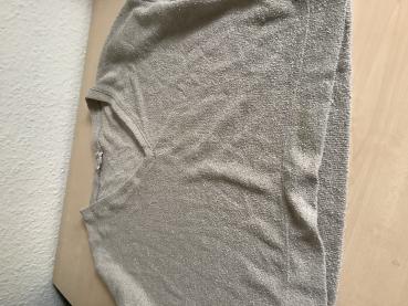 Damen-Grau glänzendes Oversized T-Shirt