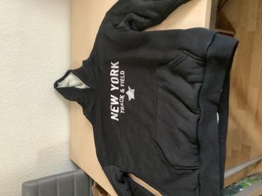 Kinder-Schwarzer Hoodie mit New York Schriftzug gr.150