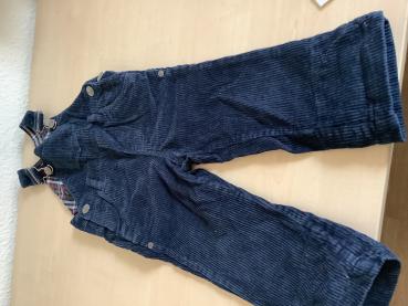 Dunkelblaue Cord-Latzhose für Kinder,Größe 80