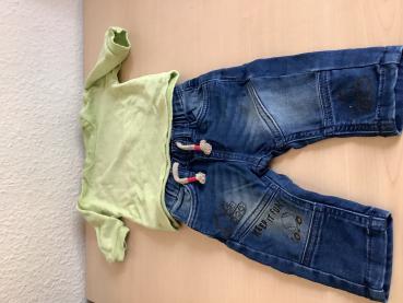 Buntes Set aus T-Shirt und Jeans für Kleinkinder, Größe 62