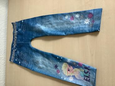 Jeans mit Elsa-Motiv für Kinder, Größe 92/98