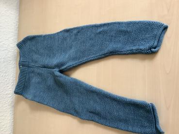 Chunky Strickhose in Blau, Größe 86/92