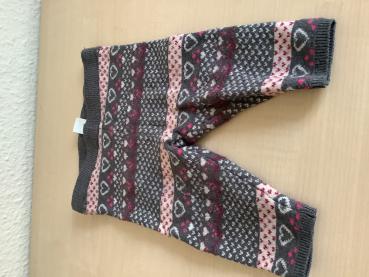 Gemusterte Leggings mit Herzdesign, Größe 74