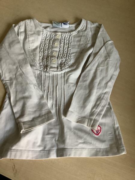 Bob der Bär Kleid mit Rüscheneinsatz, ecru/weiß