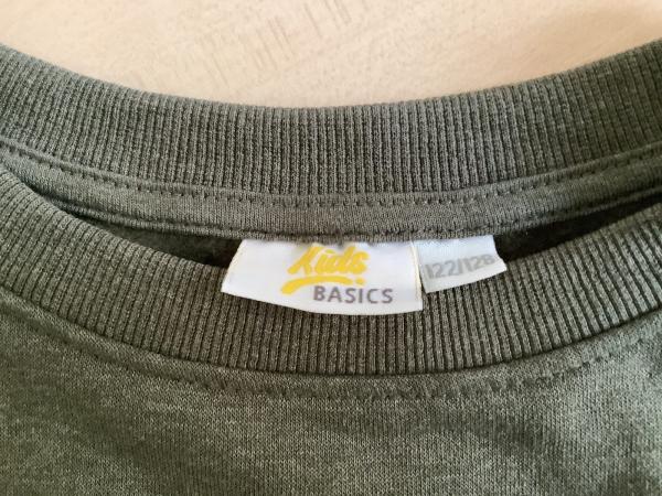 Kids Basics Sweatshirt grün meliert Größe 122/128