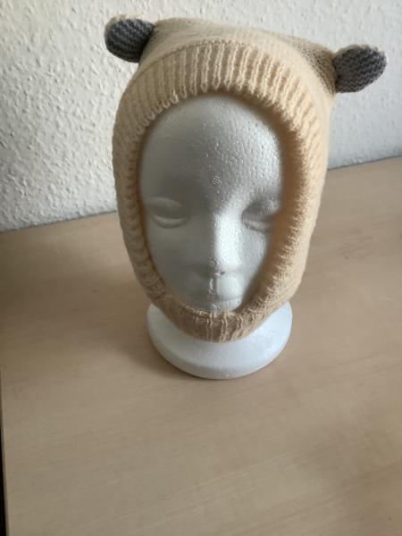 Kinder - Mütze mit Hasen Ohren Größe 6-12 Monate, Neu