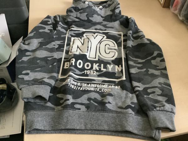 Kinder Pullover NYC Brooklyn Camouflage Hoodie 1982,Größe 122