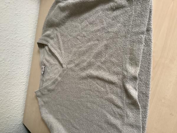 Damen-Grau glänzendes Oversized T-Shirt