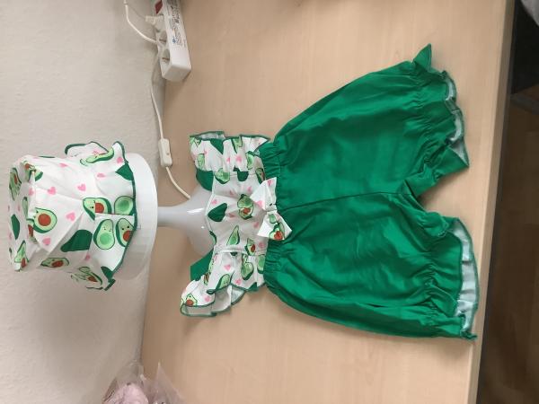 Süßes Kinder-Outfit mit Avocado-Muster gr.98 Neu